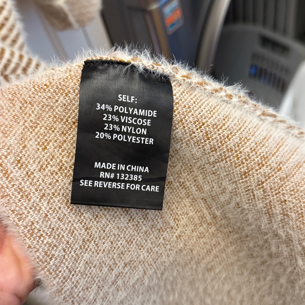 Love Token Beige Herringbone Jacket - image 3